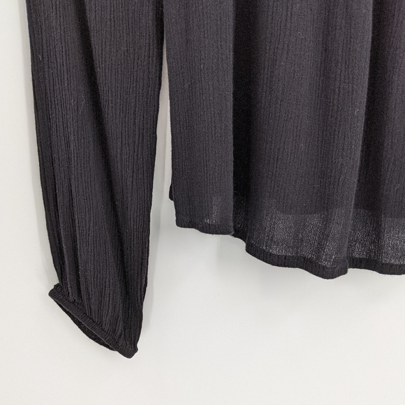 Marine Layer Hudson Off The Shoulder Black Top - Picture 4 of 9